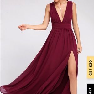 Burgundy maxi dress